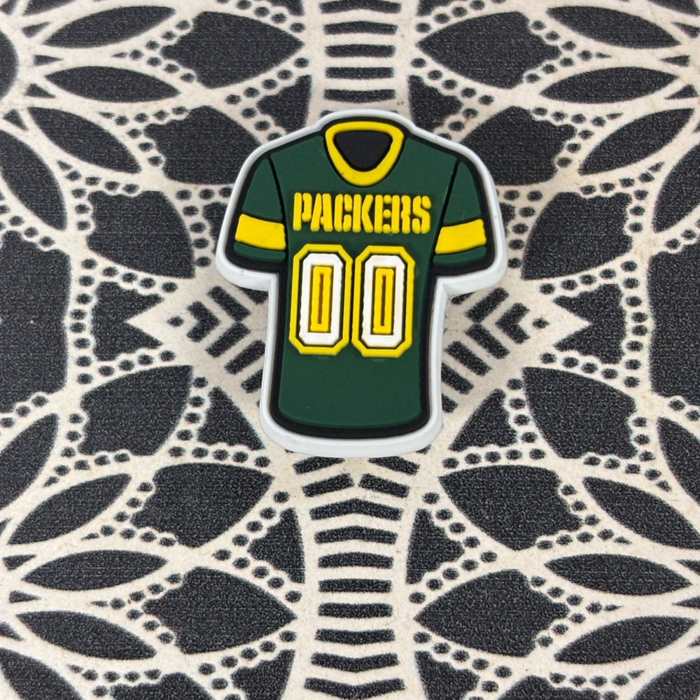 Green Packers Jersey Shoe Charm / Jibbit